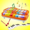 2 in 1 Musialcal Xylophone Piano 8 Key Multicolored Scales Toy For Kids Piano Mainan Budak Perempuan Lelaki