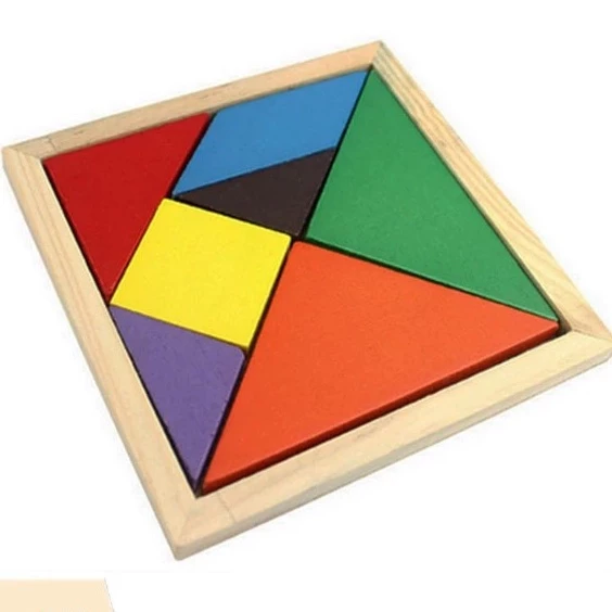 Kid Toy Geometry Wooden Jigsaw Puzzle Educational Kids Toys Geometric Shape Wooden Jigsaw Puzzle 20 CM X 20 CM