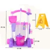Simulate Cleaning Trolley Toy Play Set For Kid Little Helper Cleaner Pretend Play Toy For Kids Girls Mainan Budak