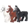 3PCS lot Horse MOC Building Blocks Toys Kids Collection Souvenir Gift Pretend Play Decoration Boy Girl City