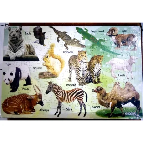 120 pieces airplane English Name Learning educational toys puzzle jigsaw puzzle games for children ANIMAL