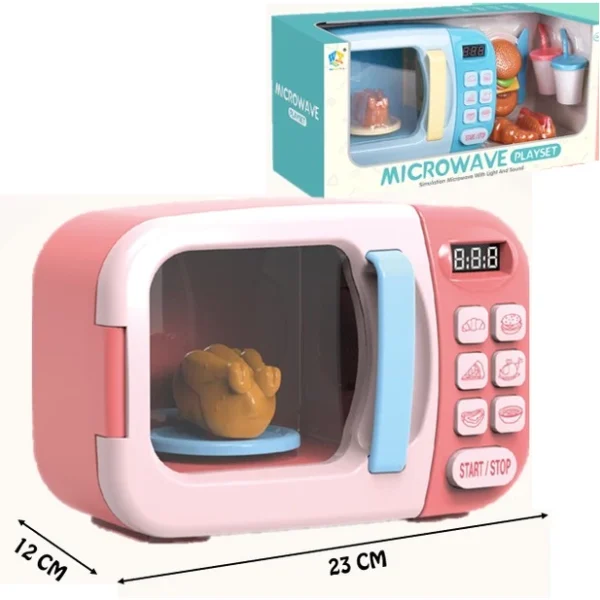 Creative Microwave Kitchen Toy Play Set For Kid Pretend Play With Light and Sound Toy For Girl Dapur Mainan Budak