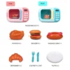 Creative Microwave Kitchen Toy Play Set For Kid Pretend Play With Light and Sound Toy For Girl Dapur Mainan Budak