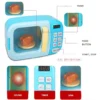 Creative Microwave Kitchen Toy Play Set For Kid Pretend Play With Light and Sound Toy For Girl Dapur Mainan Budak