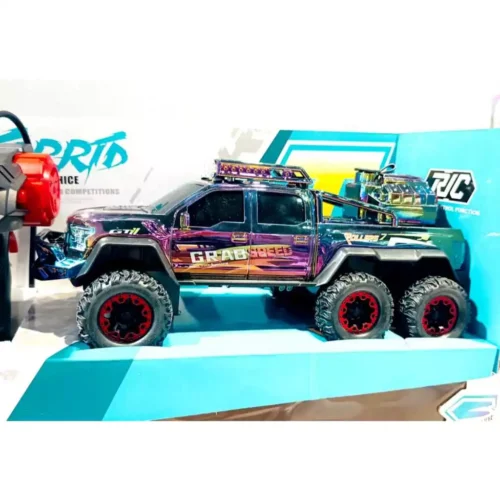 27MHz 1 18 6 Wheel Off Road RC Truck with LED Lights Rechargeable Remote Control Racing Car for Kids 3460