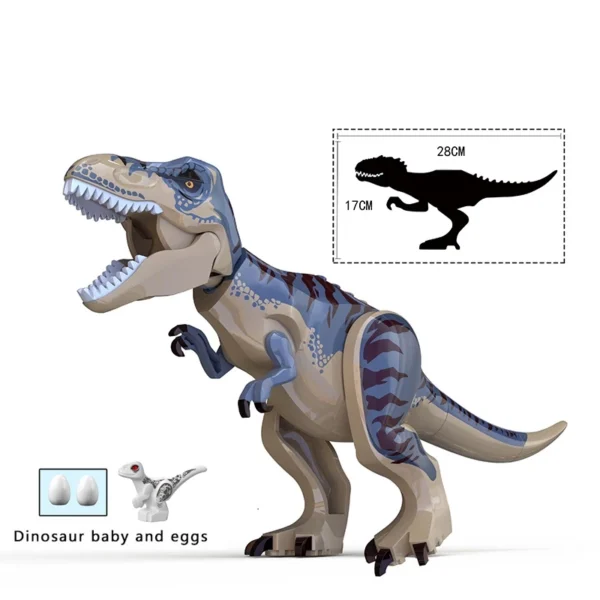 Jurassic Big Dinosaur Building Blocks Toys Park Compatible Major Brand Gifts Simulation Animal Rex Raptor
