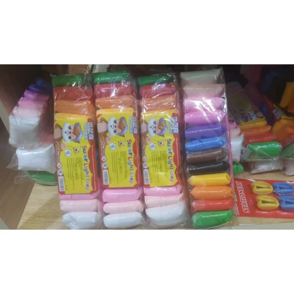 12 COLOR SUPER LIGHT CLAY BUTTER SLIME   AIR DRY CLAY SET