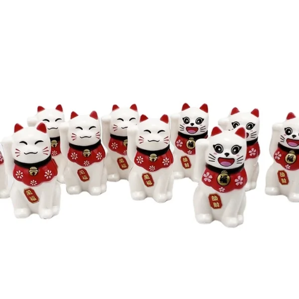 Fortune Cat Tree Building Blocks Toys Kids Collection Souvenir Gift Pretend Play Decoration Boy Girl City
