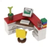 Computer Corner Desk Office Classic Building Blocks Toys Kids Collection Souvenir Gift Pretend Play Decoration Boy Girl City MOC